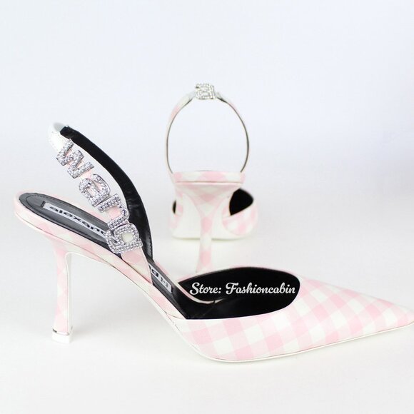 NEW ALEXANDER WANG Logo Embellished Heeled Pumps - Picture 1 of 15